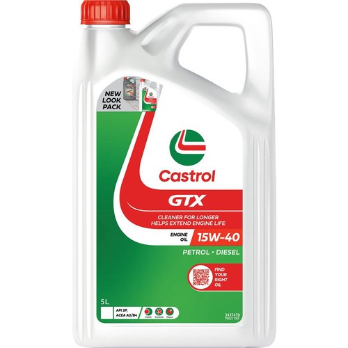 Castrol GTX 15W-40 Engine Oil 5L - 3437478 Car Service