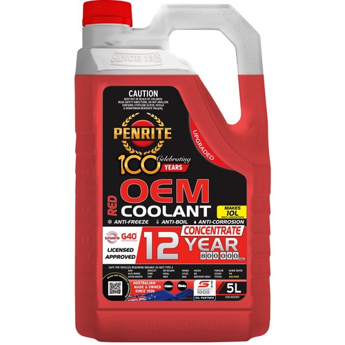 Penrite Red Coolant Concentrate 5L - COOLRED005 Car Service