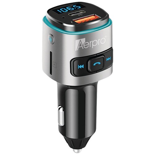 Aerpro Bluetooth FM Transmitter with PD 30W USB-C and Quick Charge USB 3.0 - APB