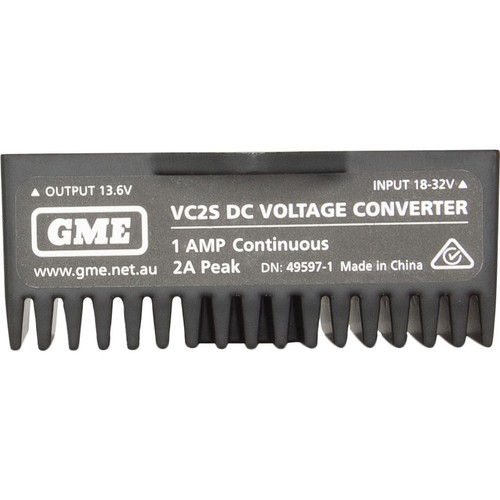 GME 24 / 12V DC Voltage Converter - VC2S UHF Radio 4WD Auto Part