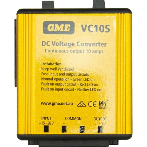 GME Voltage Converter 10 Amp Switch Mode DC - VC10S UHF Radio 4WD Auto Part