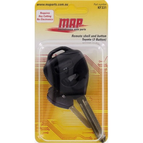 MAP Remote Button, Shell And Key Replacement - 2 Button - No Electronics - Key R