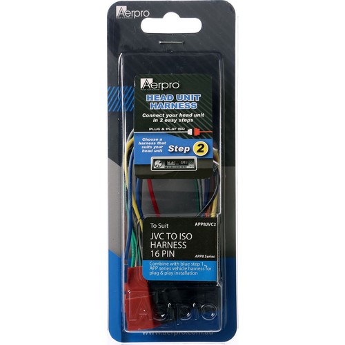 Aerpro JVC Head Unit Wiring Harness 16 Pin (Suit 2010 Onwards) - APP8JVC2 Auto