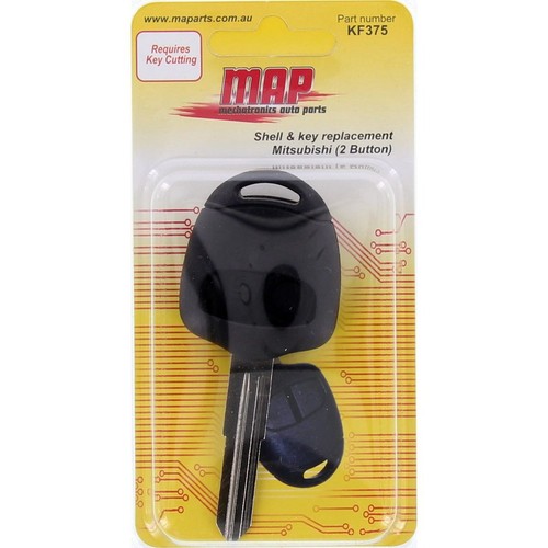 MAP Remote Shell And Key Replacement - 2 Button - No Electronics - Key Requires