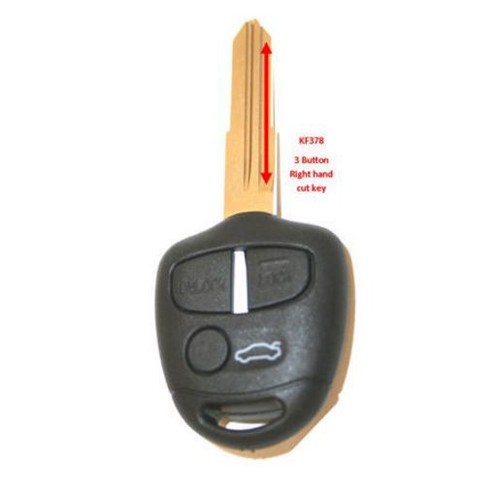 MAP Remote Shell And Key Replacement - 3 Button - No Electronics - Key Requires