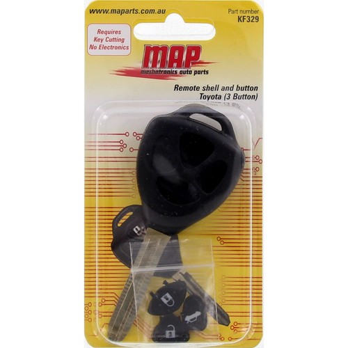 MAP Remote Button, Shell And Key Replacement - KF329 Car Remote
