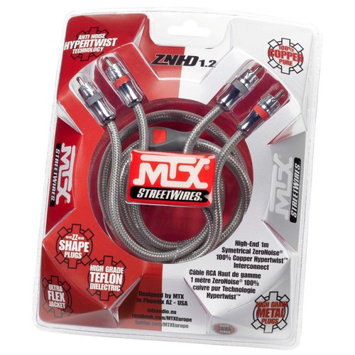 MTX Streetwires Zero Noise High Definition RCA - 100% Copper - ZNHD1.2 Car Audio