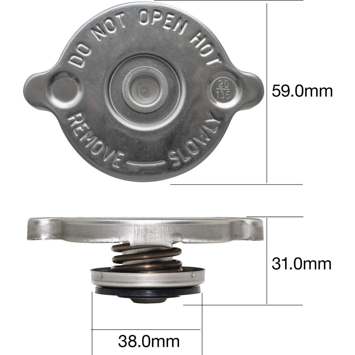 Tridon Radiator Cap 10 Psi - 70 kPa Metal Bayonet - CN1070 Auto Part