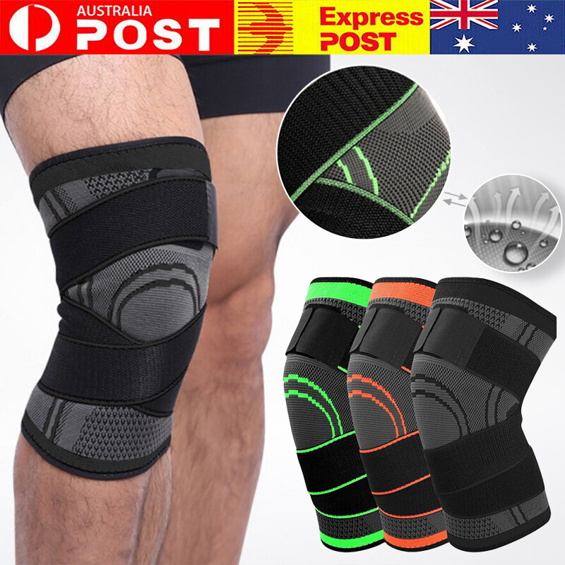 Aolikes AB023 Knee Brace Compression Sleeve Black 68 Nylon & 32 Spandex Adult Au