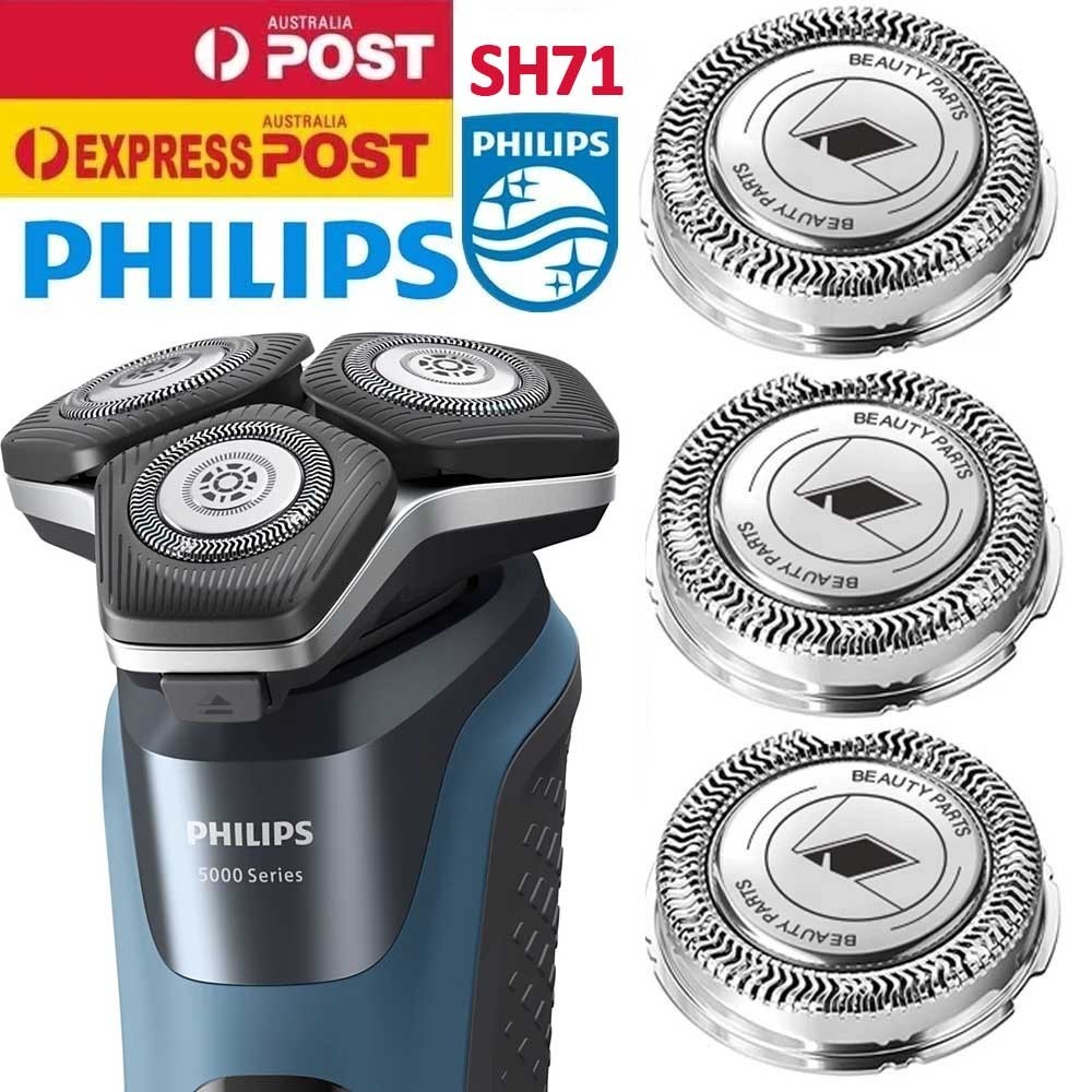 SH71 For Philips Replacement Shaving Heads 7000 Wet Dry Silver Three Heads Dual