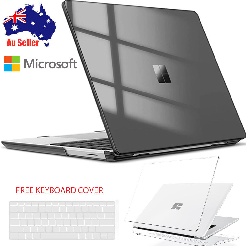 For Microsoft Surface Laptop 5 4 3 2 Go Hard Shell Cover Keyboard Case Black 15