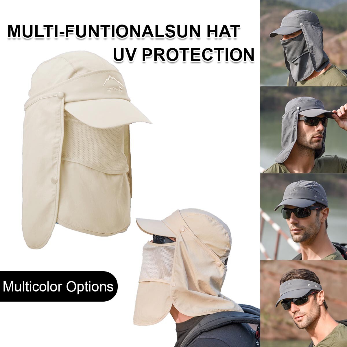 NZTK Legionnaire Sun Hat Neck Throat Flap UV Protection Micro Mesh One Size Ear