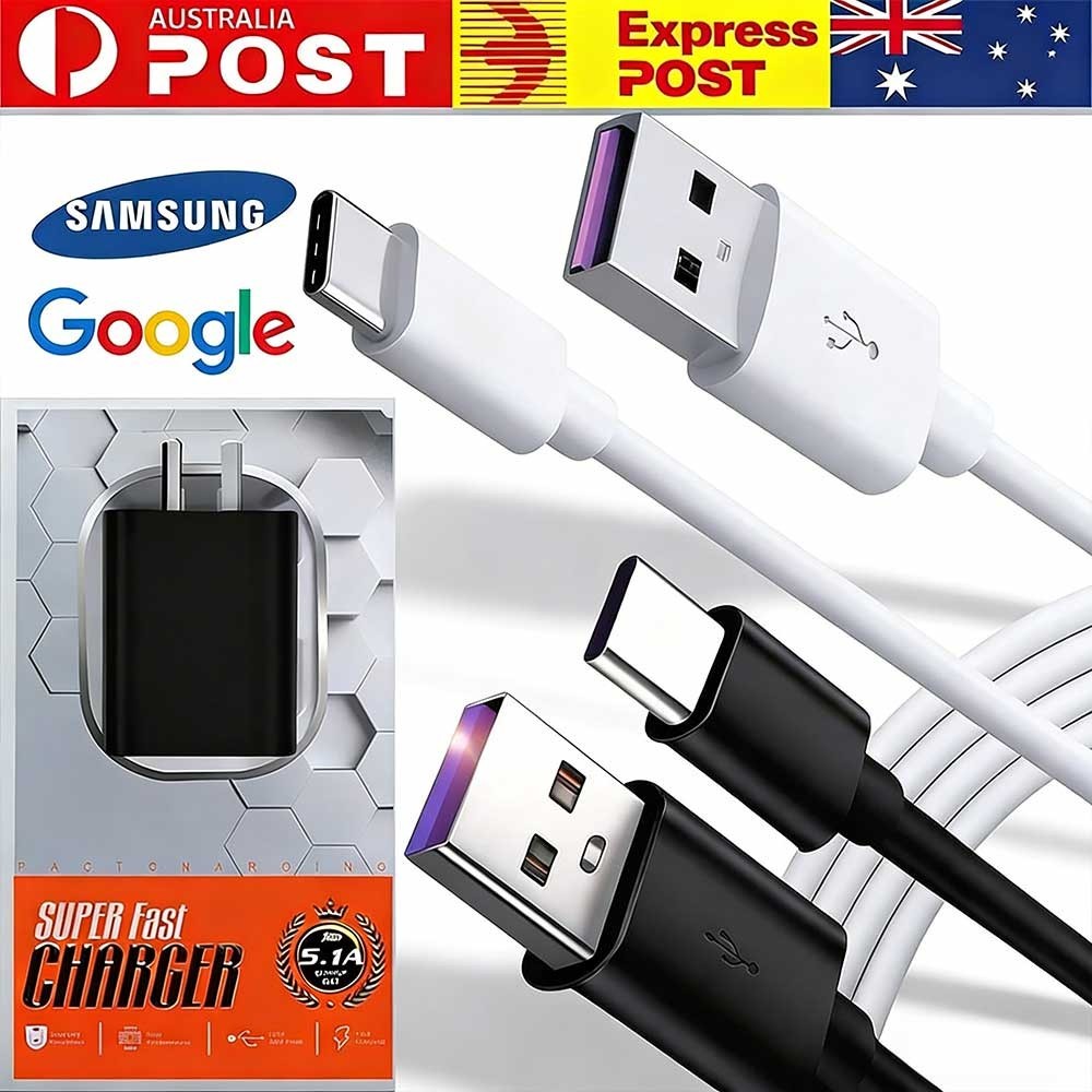Universal USB 2.0 Type-A to Type-C Charging Cable 1.4m Black Fast Charge 3A sync