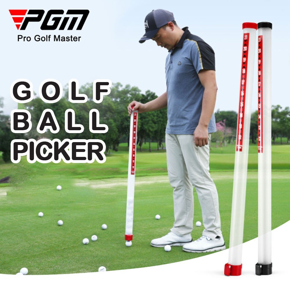 PGM JQQ007 Golf Ball Picker Up To 23 Balls Returner Outdoor White 91cm Plastic