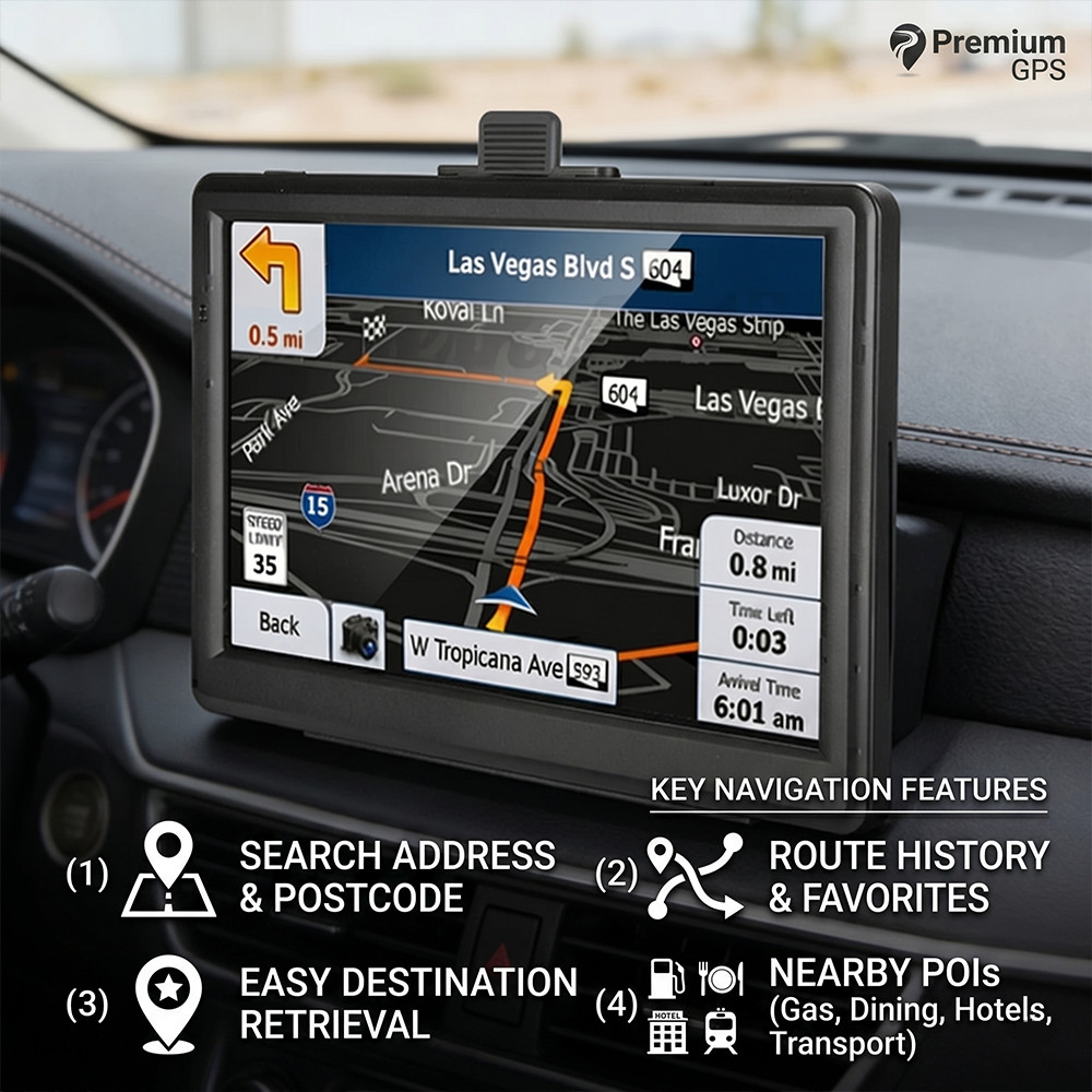 7 Inch GPS Navigation X20-1 Portable Truck Car Map Updates 800 480 Touch Screen
