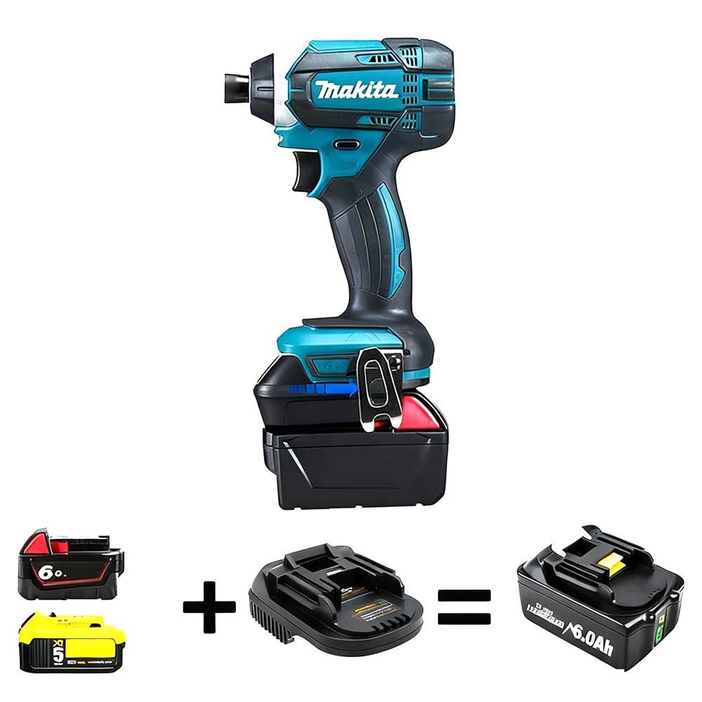 Battery Adapter for Dewalt 20V MAX XR Milwaukee M18 to Makita 18V LTX Tools ABS