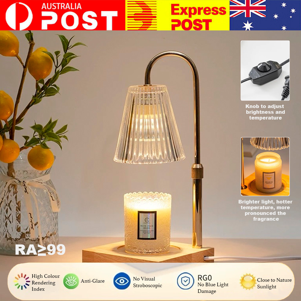 Candle Warmer Lamp Dimmable 35W GU10 Glass 15x33cm Night Light Warm Wax Melting
