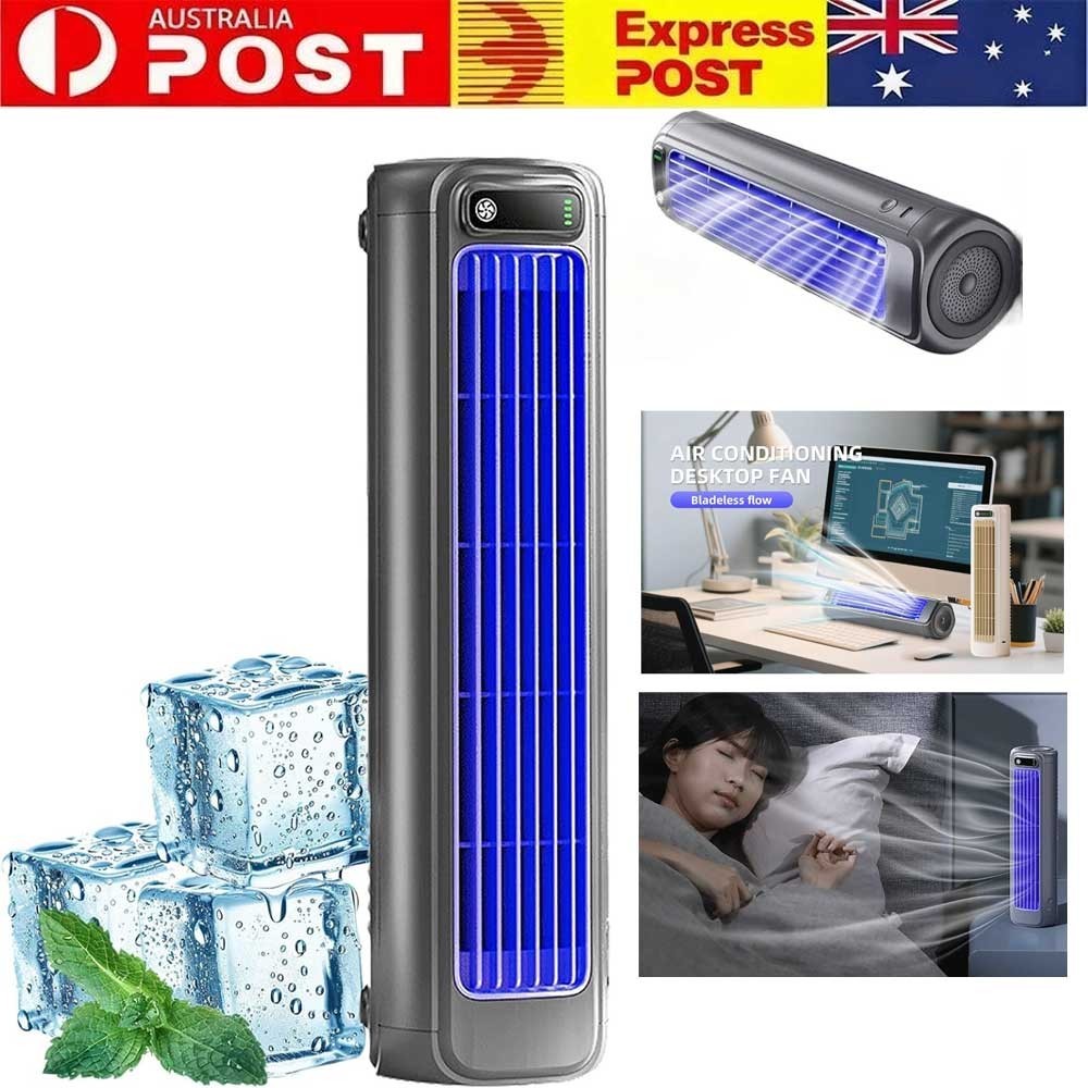 Wireless Cooling Ace Portable Air Conditioner Fan Quiet 3 Speeds 2000mAh Battery