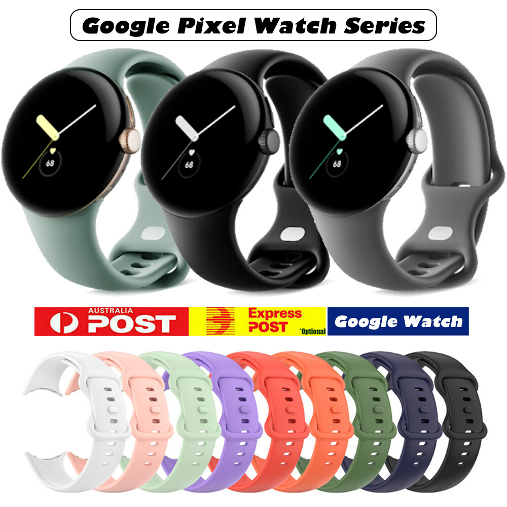 For Google Pixel Watch Band Strap Soft Silicone Sport Wristband Olive Adjustable