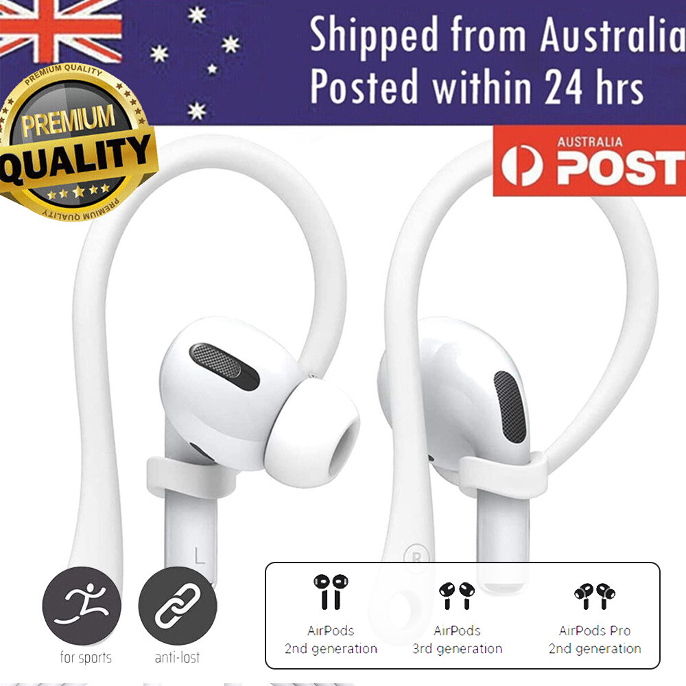 For AirPods 1 2 2nd 3rd Generation Pro Ear Hooks Anti Lost Black Silicone Pairs
