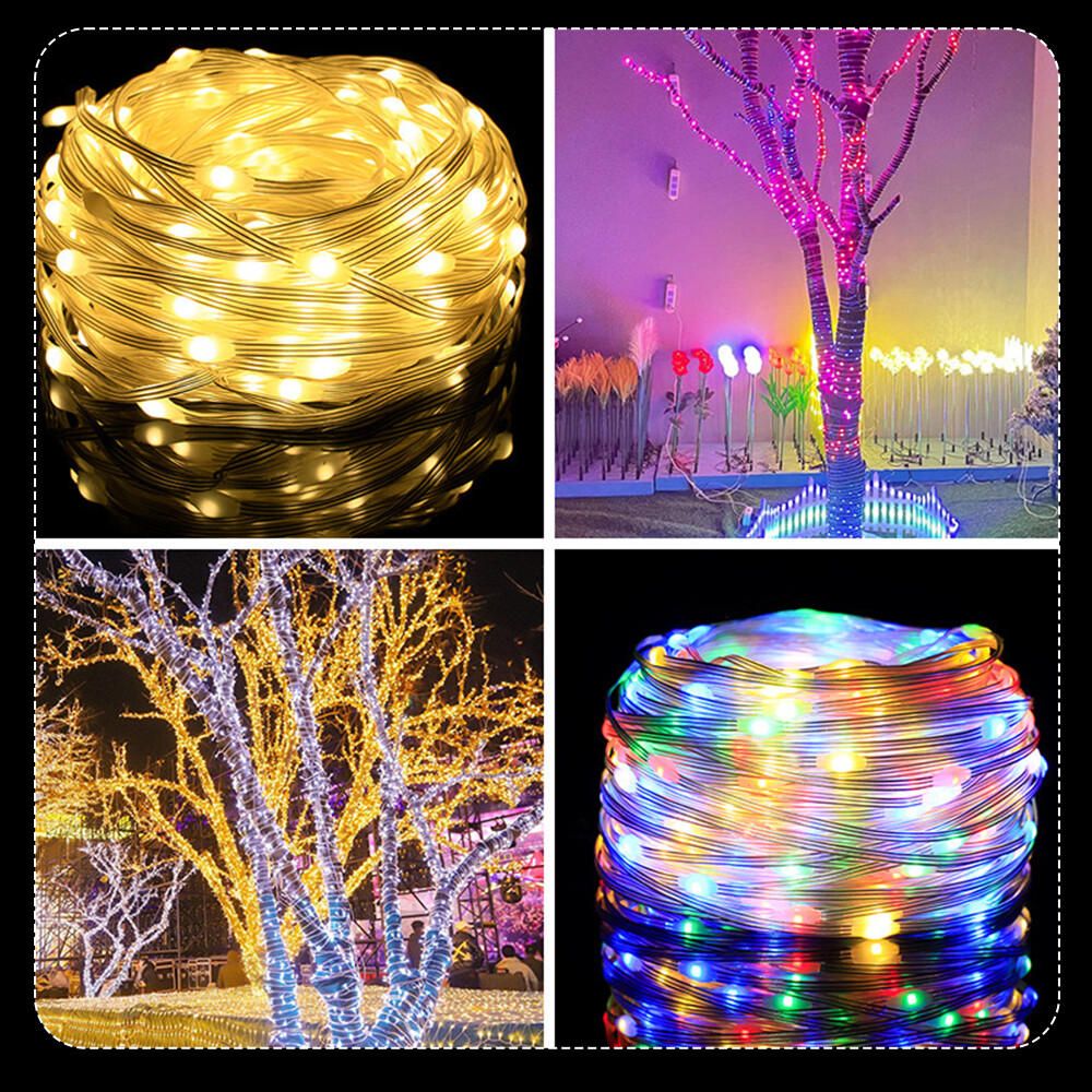 Christmas Fairy String Rope Lights 10M 30M 50M 100 300 400 Waterproof 8 Models