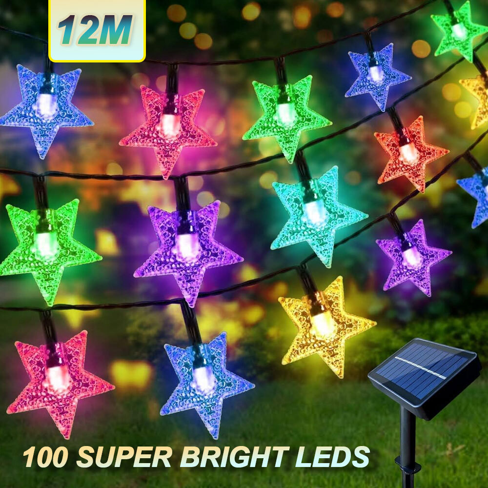 100LED 8Modes Solar Powered Star String Lights 12 m Waterproof Indoor & Outdoor