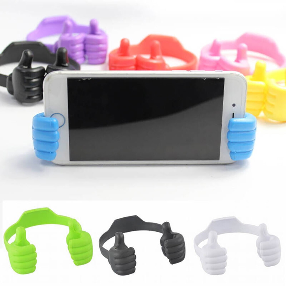 2Packs Adjustable Thumb Silicone Phone Holder Clip Smartphones Tablets TPU Desk