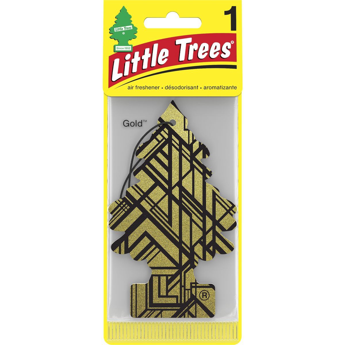 Little Trees Gold Car Air Freshener 1 Pack - U1P-10210 Auto 5pcs