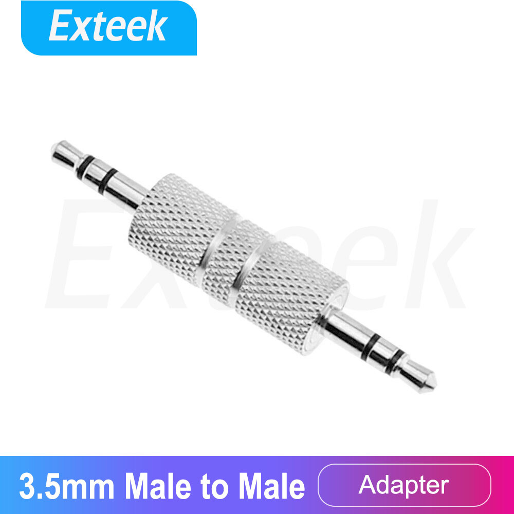 3.5mm Jack Male To Male Stereo Audio Cable Adapter Straight Plug Connector