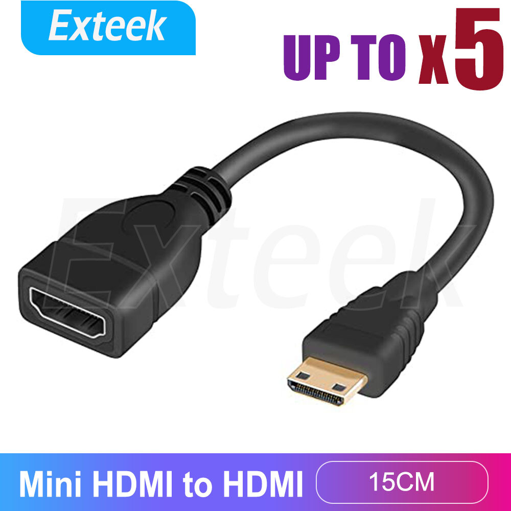 Mini HDMI Male To HDMI Female Converter Cable 15cm 1080P Full HD Tablet PC TV