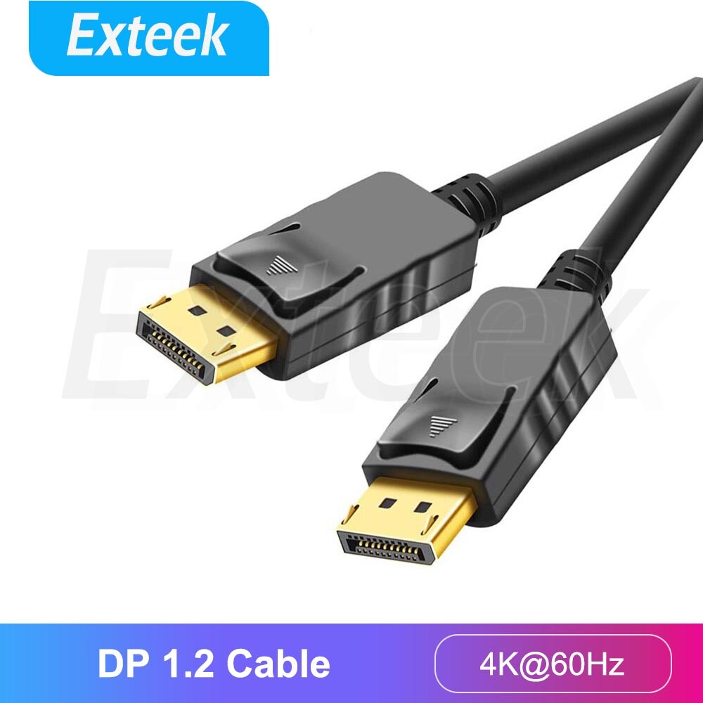 DisplayPort Cable DP to DP Male 4K 1.2 Gold-Plated 1.8m Black 60Hz audio 3D
