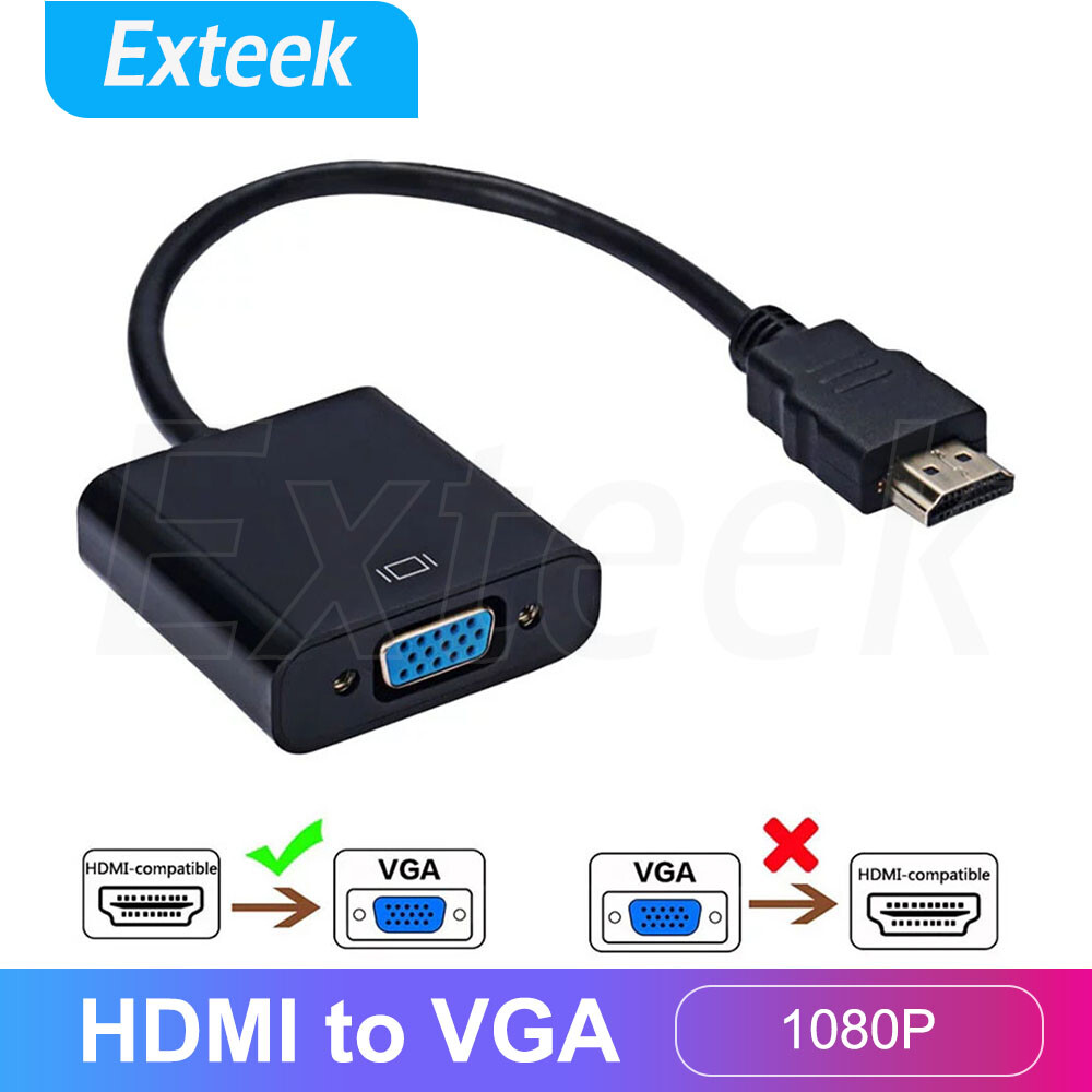 HDMI Male to VGA Female 1080P Adapter Cable 20cm Black Built-in conversion chip