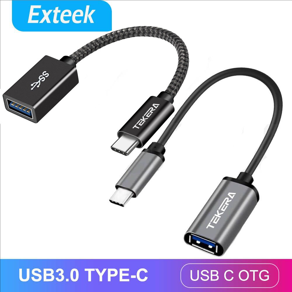 TEKERA USB 3.1 USB-C Male to USB 3.2 Female Data Cable OTG Adapter 20cm Black