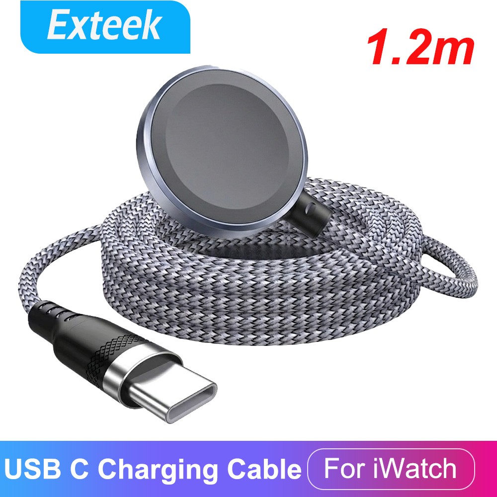 Apple Watch Magnetic Charger USB C Cable 1.2m Grey Fast Charging Series 11 10 9