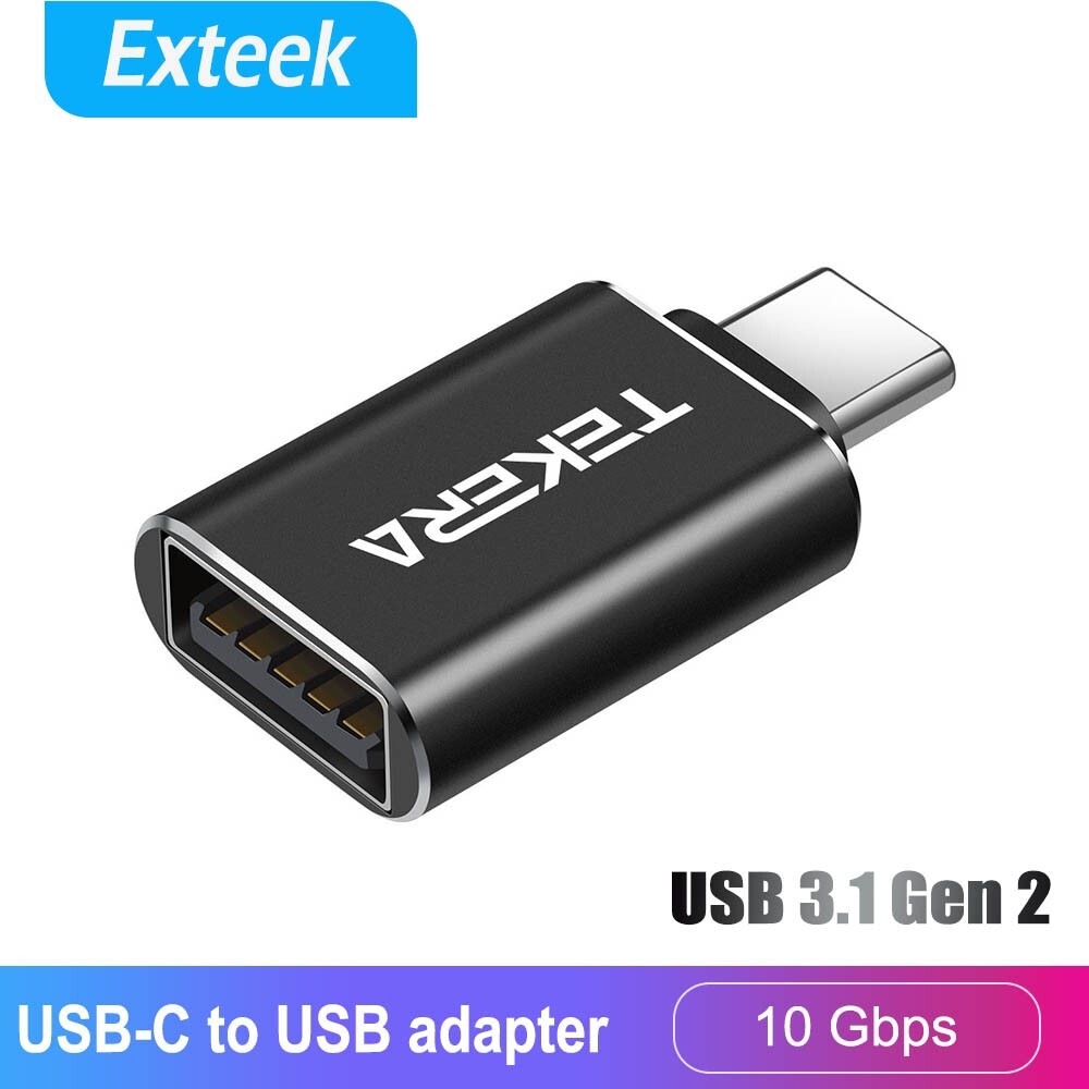 TEKERA USB-C OTG Adapter USB 3.1 Gen 2 Male to USB-A Female Cable 10Gbps Black