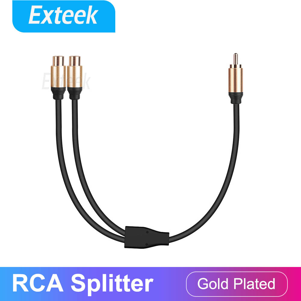RCA/Phono Y-Adapter Male to 2RCA Female Stereo Audio Splitter Gold plated 25cm