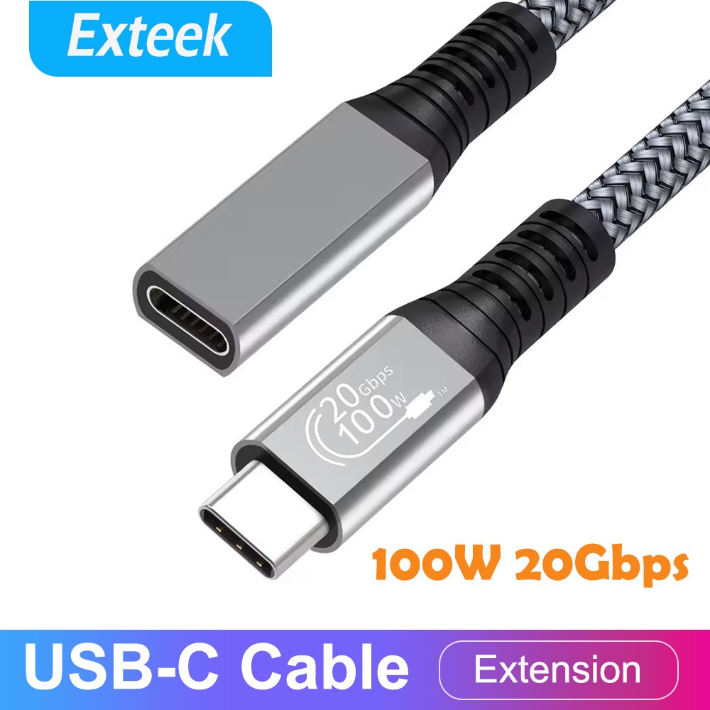 TEKERA USB-C 3.2 Gen 2 Extension Data Cable 20Gbps PD 100W Fast Charging 8K
