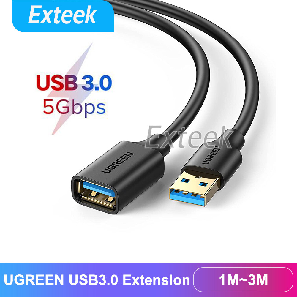 UGREEN USB 3.0 Extension Cable USB Standard Male to Female 5Gbps US115 2m Black
