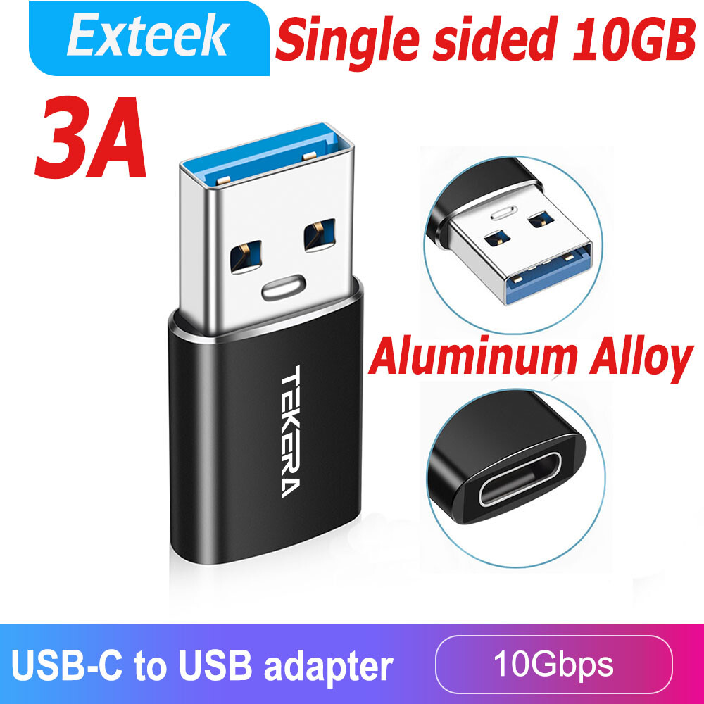 TEKERA USB-C Female to USB-A Male Adapter Cable USB 3.1 Gen 2 10Gbps Aluminium