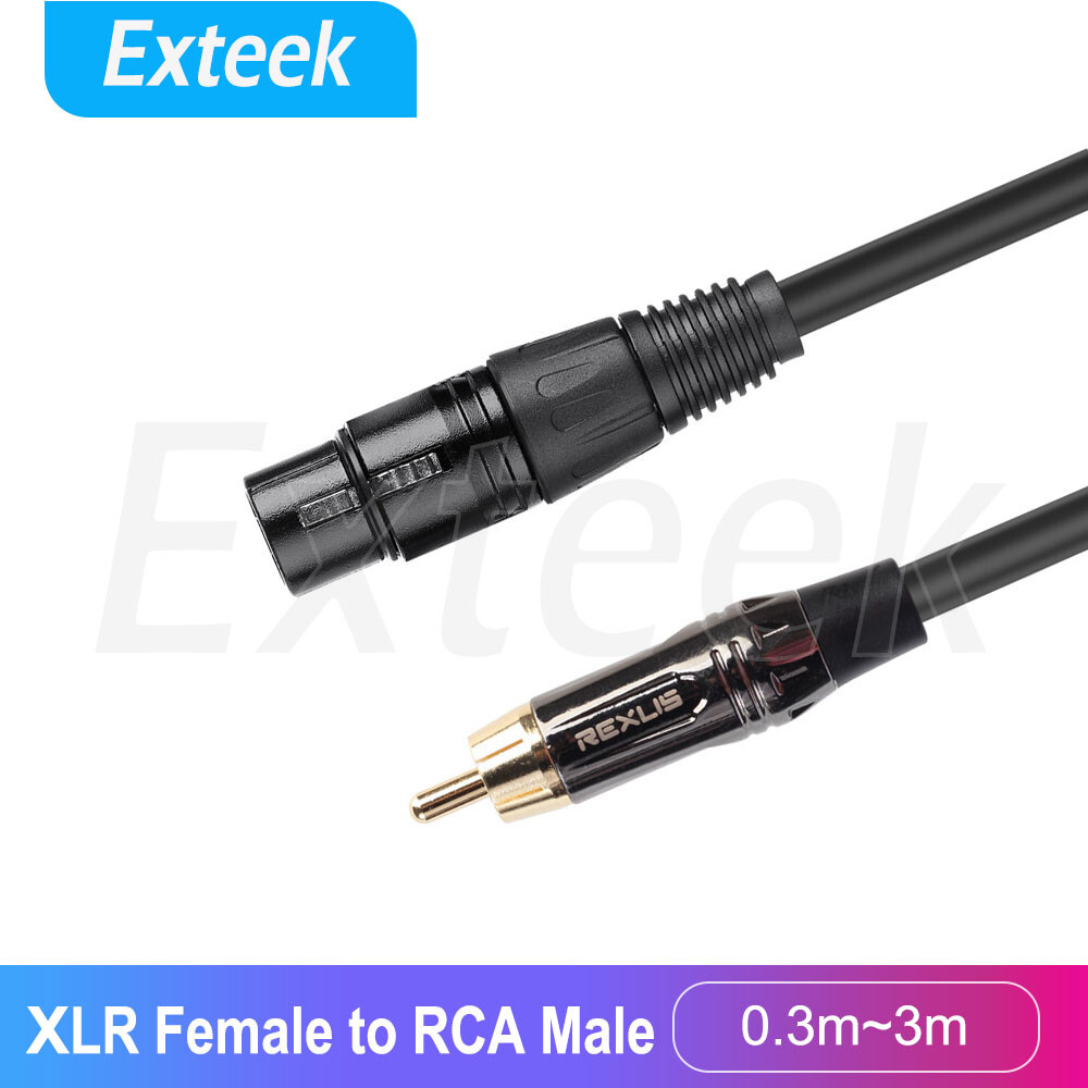 XLR Female to RCA Male Audio Interconnect/Adapter 0.3 OFC Shielded Gold Plated