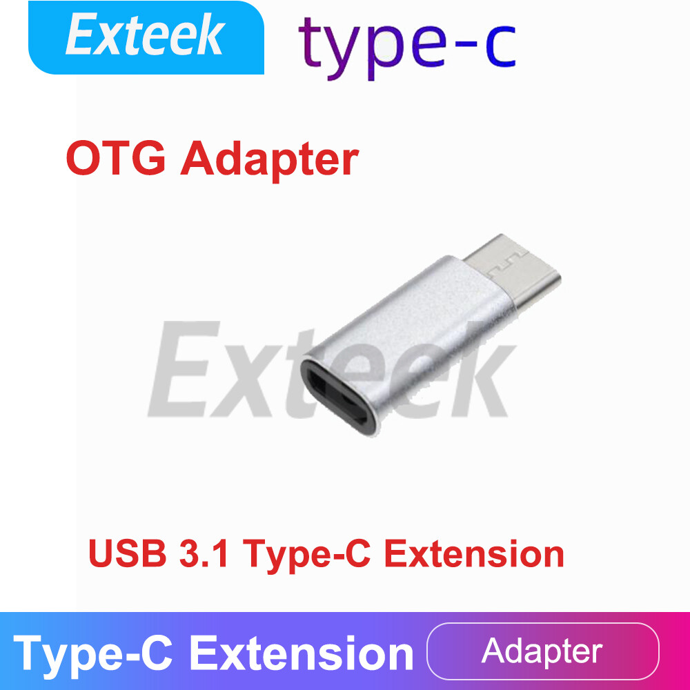 USB-C Type-C Male to Female Extension Adapter 10Gbps 100W 5A Silver Portable