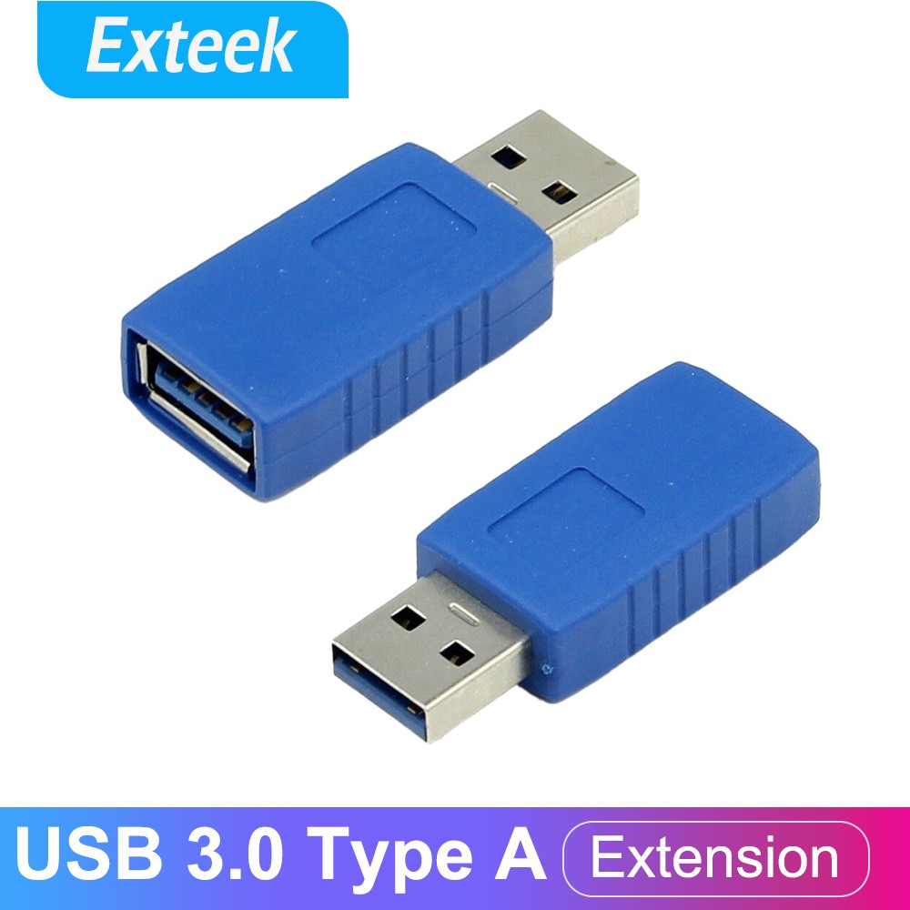 USB 3.0 Male to Female Extension Adapter Connector SuperSpeed Portable Black