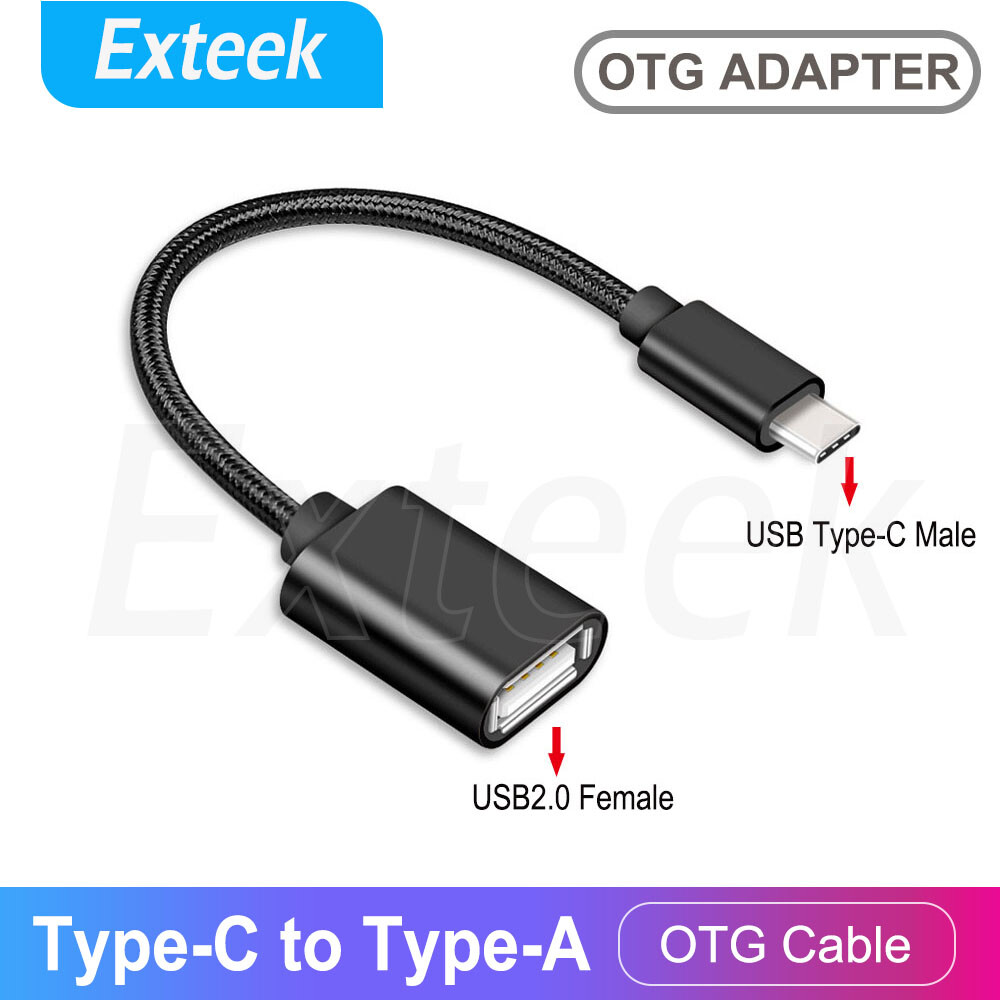 USB-C OTG Adapter Cable Male Type-A Female 0.15m Black 480 Mbps Data Sync Plus