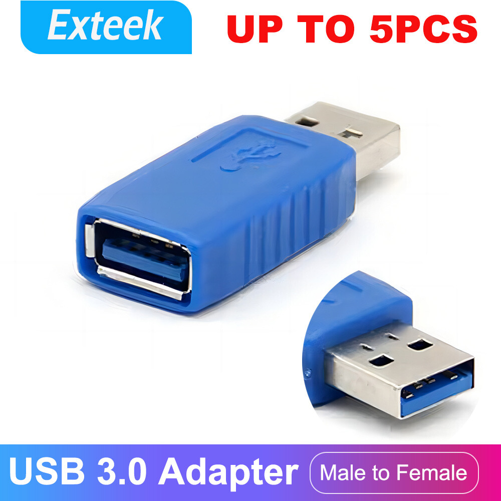 USB 3.0 Male to Female Adapter Blue Data Transmission Extension Universal PVC