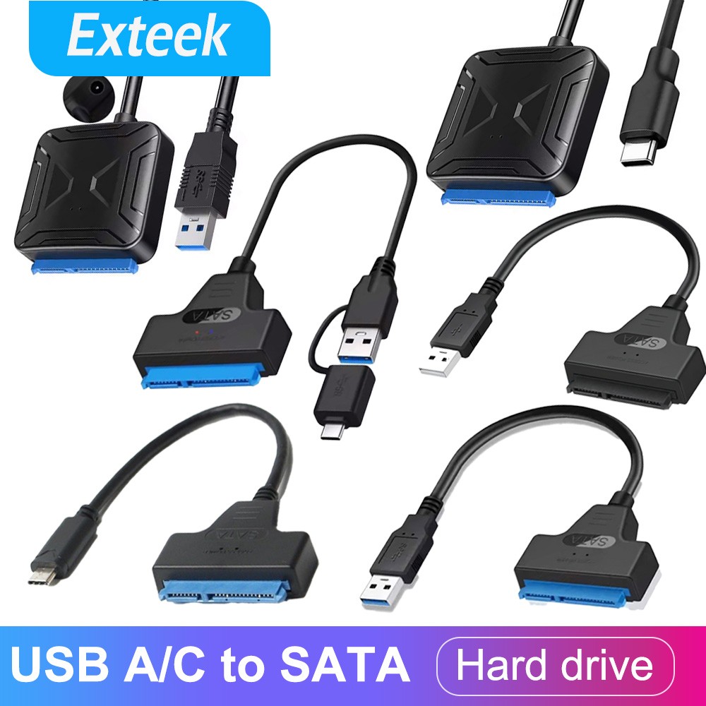 USB 3.1 3.0 to SATA III 2.5 inch HDD SSD External Adapter Cable Black Portable