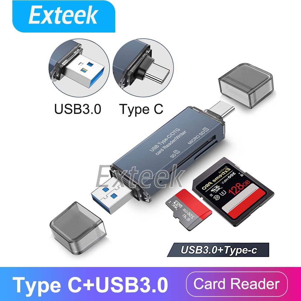 USB-C USB 3.0 MicroSD SD/SD Card Reader OTG PC MacBook Android Tablets