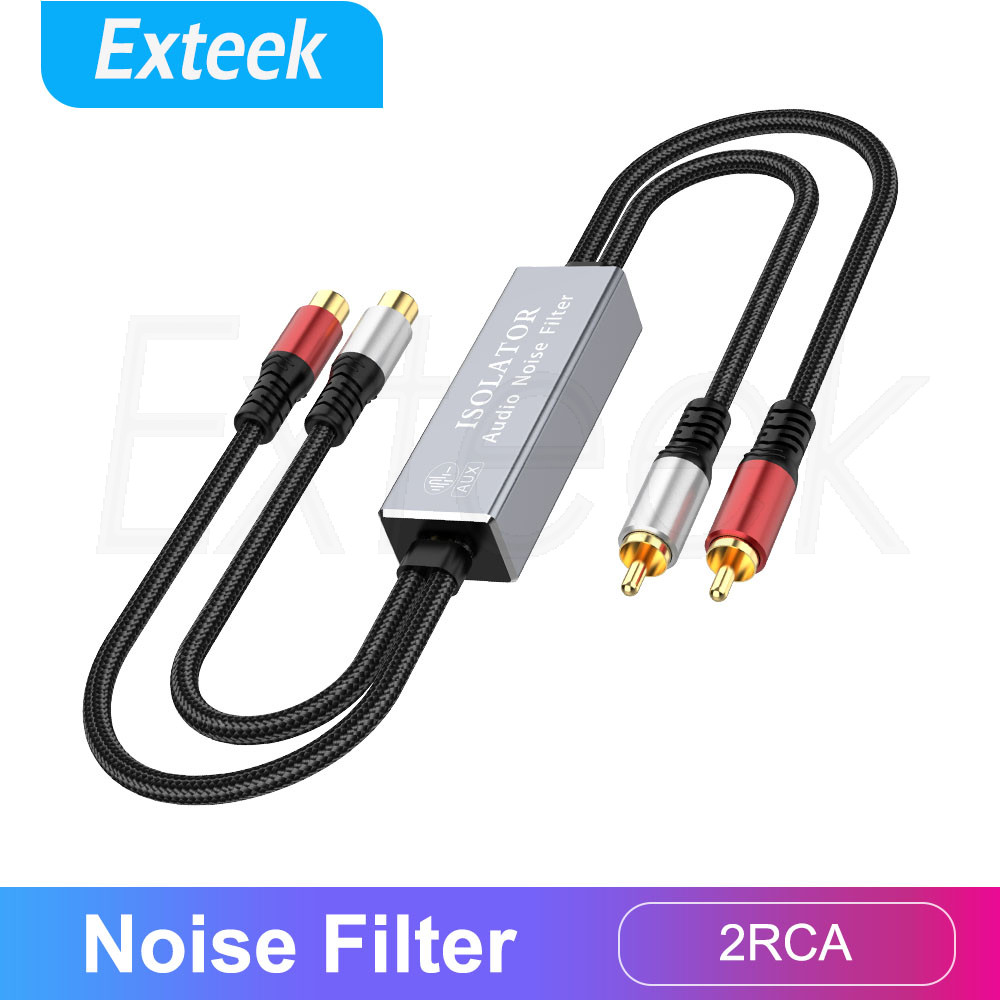 RCA AUX Audio Ground Loop Noise Filter Car Stereo Gold Plated Universal 55cm
