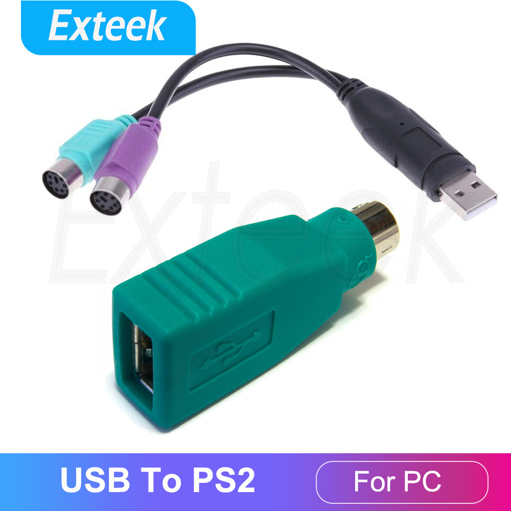 USB Female To PS2 Male Adapter Cable 15cm Keyboard Mouse Barcode KVM Universal