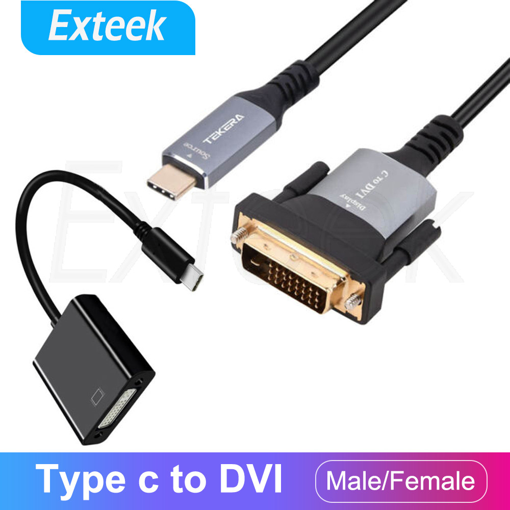 USB-C to DVI-I Female Video Adapter USB 3.1 DP Alt Mode 0.2m Black Universal