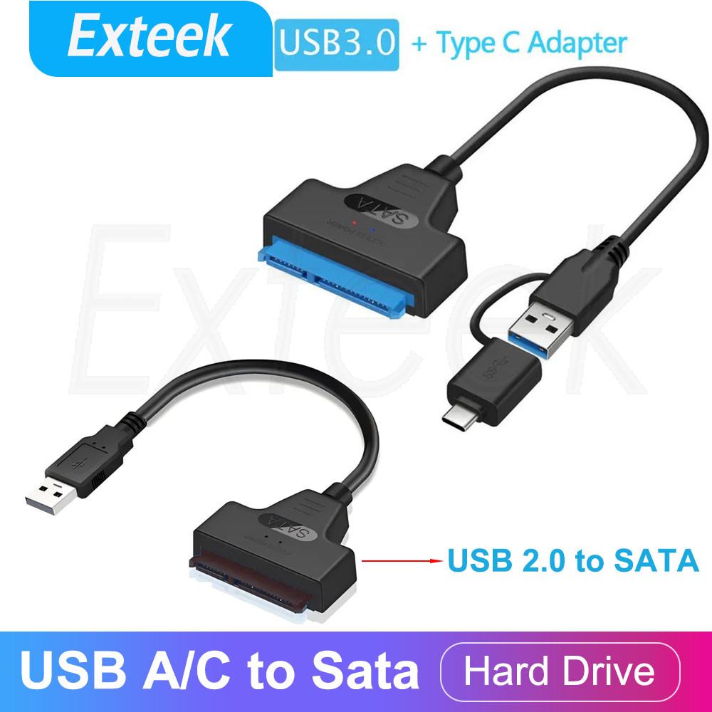 USB A/C 3.0 to SATA III 22 Pin Adapter Cable 2.5 Inch SSD HDD Hard Drive 6Gbps